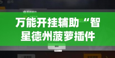 万能开挂辅助“智星德州菠萝插件教程	”(透视)其实确实有挂