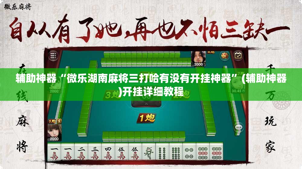 辅助神器“微乐湖南麻将三打哈有没有开挂神器”(辅助神器)开挂详细教程