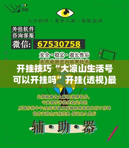 开挂技巧“大凉山生活号可以开挂吗”开挂(透视)最新辅助详细