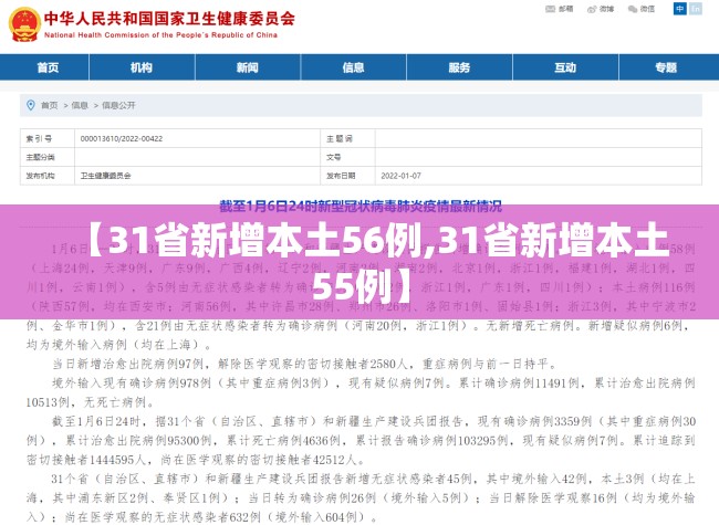 【31省新增本土56例,31省新增本土55例】 【31省新增本土56例,31省新增本土55例】