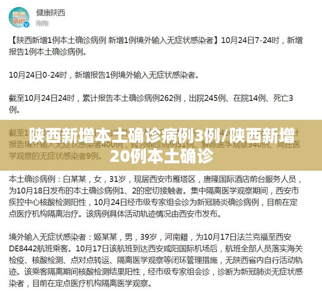 陕西新增本土确诊病例3例/陕西新增20例本土确诊 陕西新增本土确诊病例3例/陕西新增20例本土确诊