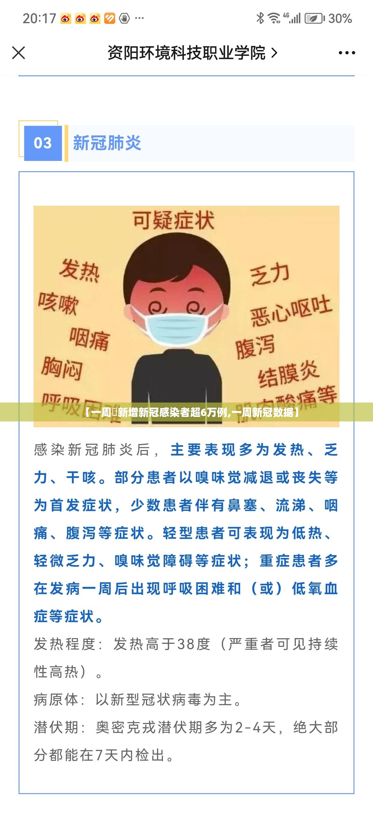 【一周內新增新冠感染者超6万例,一周新冠数据】