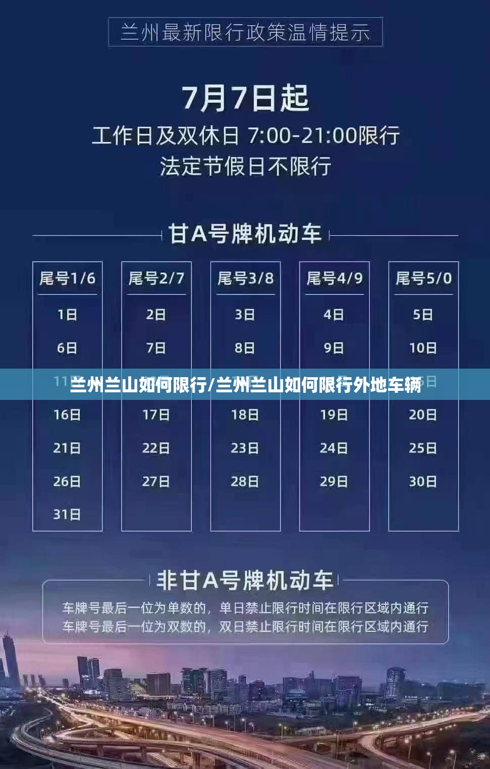 兰州兰山如何限行/兰州兰山如何限行外地车辆
