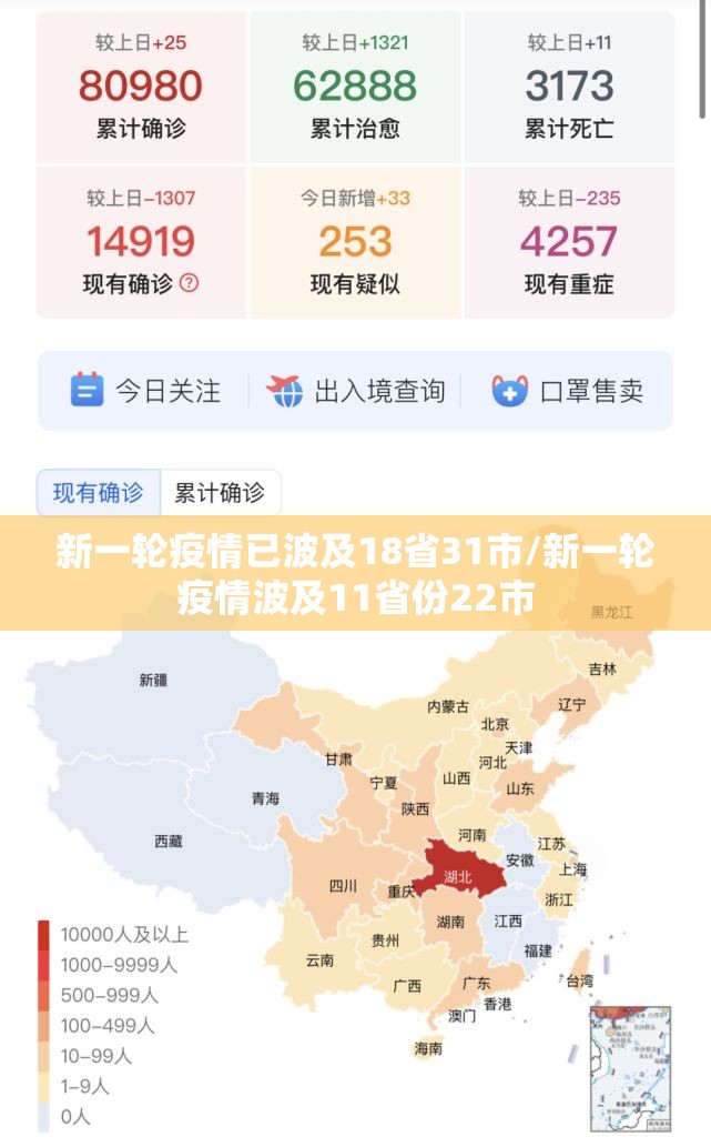 新一轮疫情已波及18省31市/新一轮疫情波及11省份22市