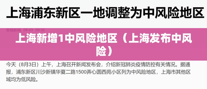 上海新增1中风险地区(上海发布中风险) 上海新增1中风险地区(上海发布中风险)