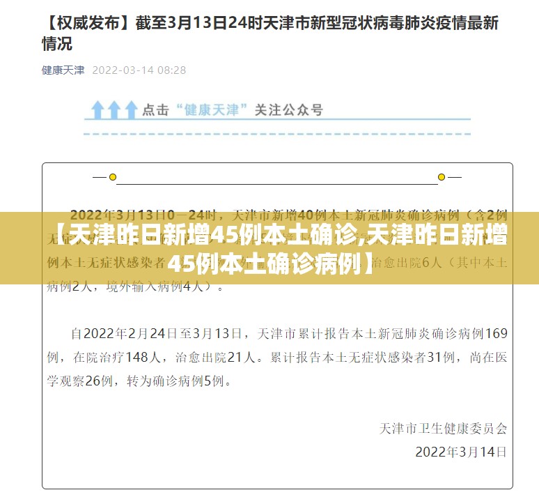 【天津昨日新增45例本土确诊,天津昨日新增45例本土确诊病例】