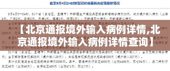 【北京通报境外输入病例详情,北京通报境外输入病例详情查询】