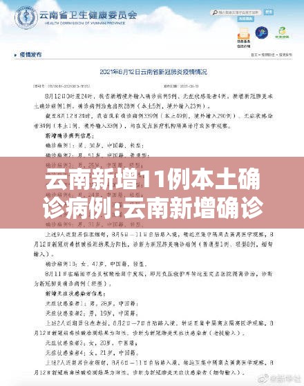 云南新增11例本土确诊病例:云南新增确诊病例11例! 云南新增11例本土确诊病例:云南新增确诊病例11例!