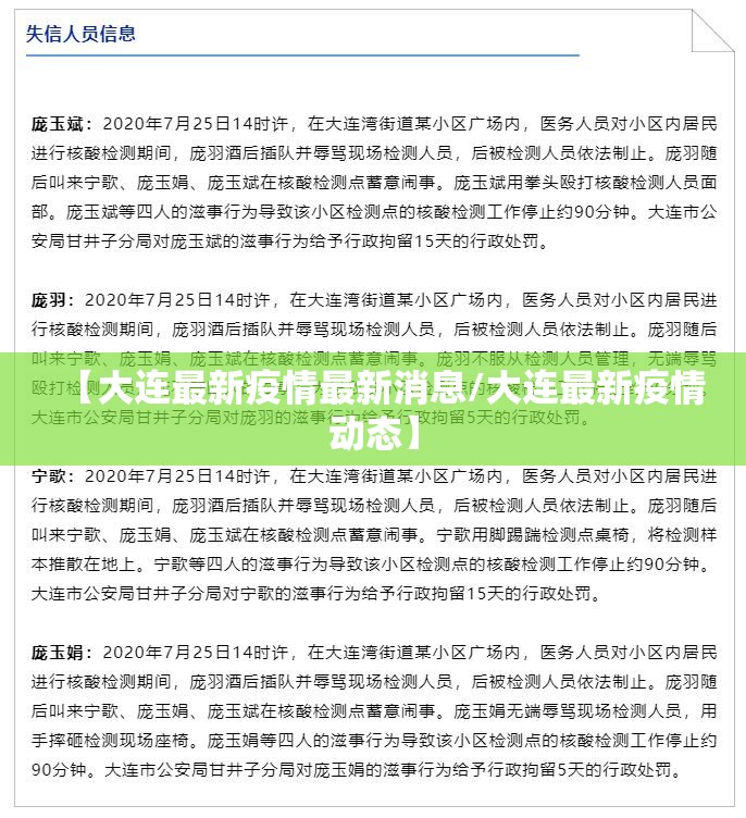 【大连最新疫情最新消息/大连最新疫情动态】 【大连最新疫情最新消息/大连最新疫情动态】