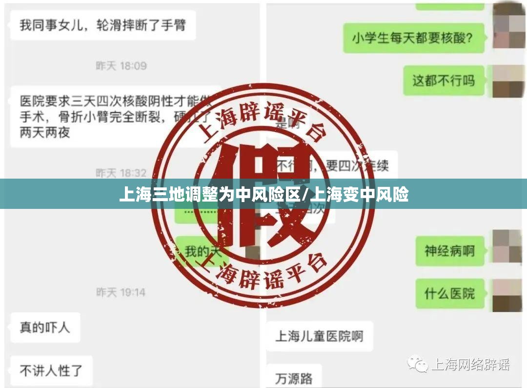 上海三地调整为中风险区/上海变中风险