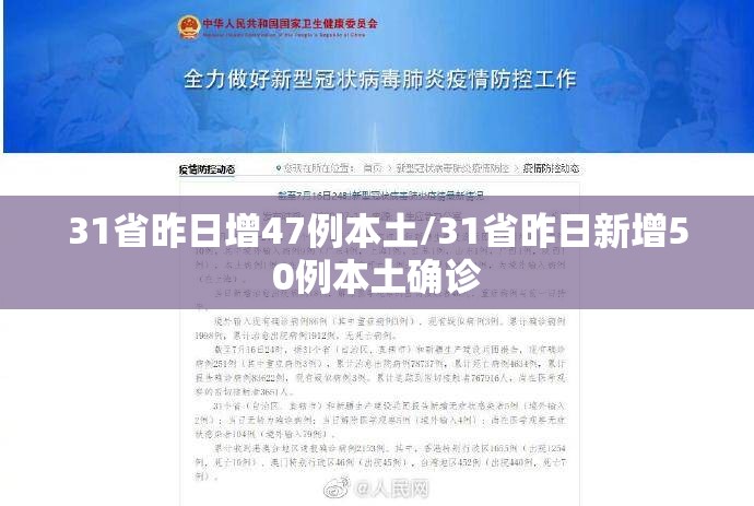31省昨日增47例本土/31省昨日新增50例本土确诊 31省昨日增47例本土/31省昨日新增50例本土确诊