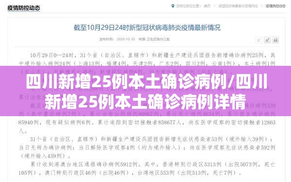 四川新增25例本土确诊病例/四川新增25例本土确诊病例详情 四川新增25例本土确诊病例/四川新增25例本土确诊病例详情