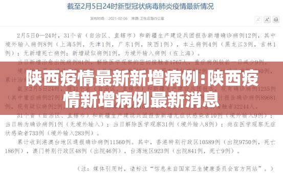 陕西疫情最新新增病例:陕西疫情新增病例最新消息 陕西疫情最新新增病例:陕西疫情新增病例最新消息