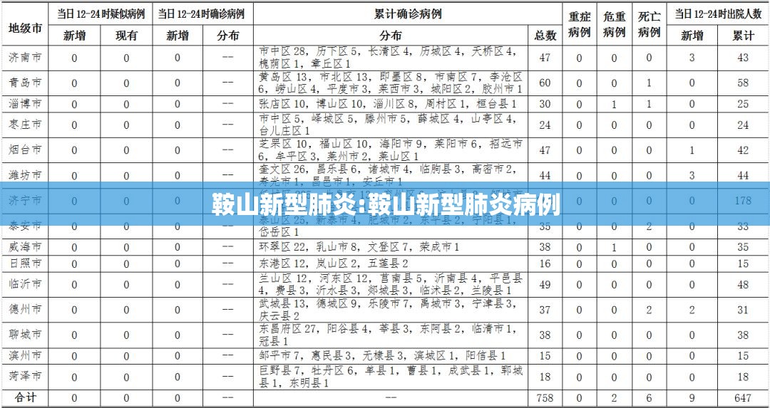 鞍山新型肺炎:鞍山新型肺炎病例 鞍山新型肺炎:鞍山新型肺炎病例