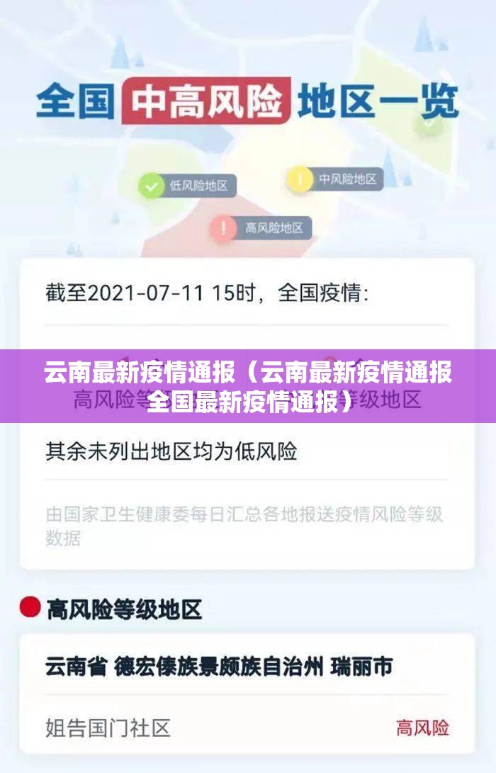 云南最新疫情通报(云南最新疫情通报全国最新疫情通报) 云南最新疫情通报(云南最新疫情通报全国最新疫情通报)