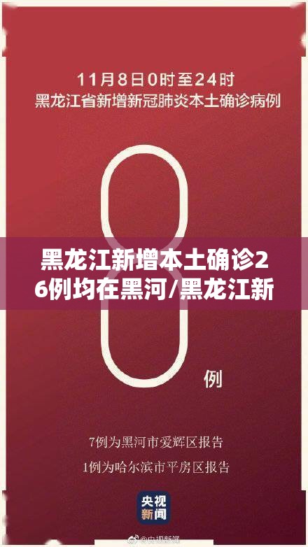黑龙江新增本土确诊26例均在黑河/黑龙江新增本土确诊病例26例