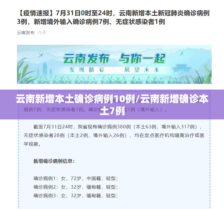 云南新增本土确诊病例10例/云南新增确诊本土7例 云南新增本土确诊病例10例/云南新增确诊本土7例