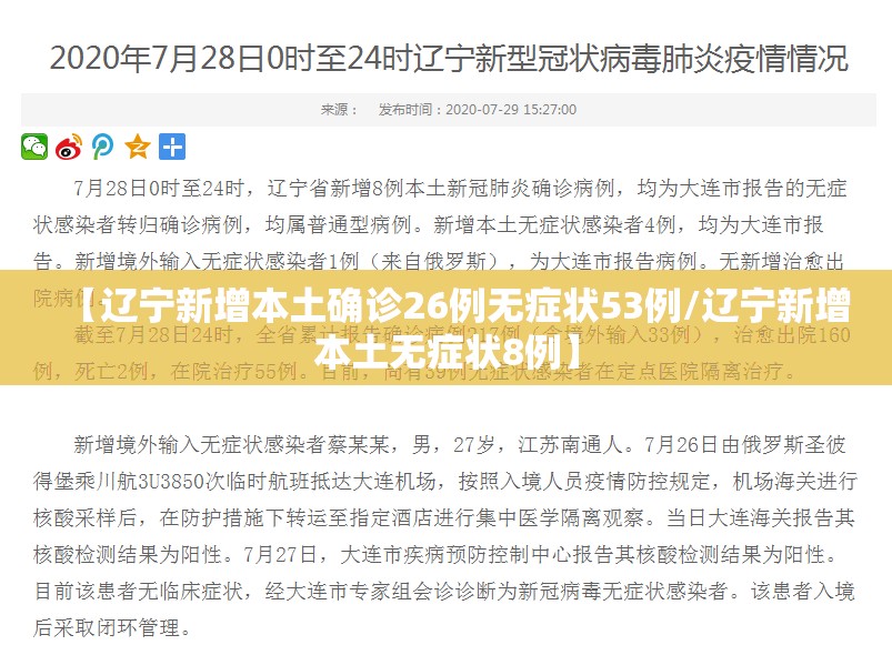 【辽宁新增本土确诊26例无症状53例/辽宁新增本土无症状8例】