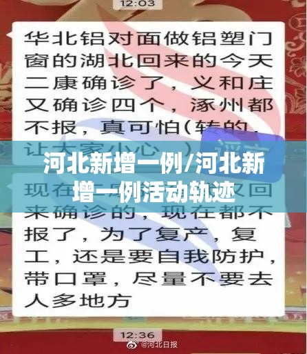 河北新增一例/河北新增一例活动轨迹