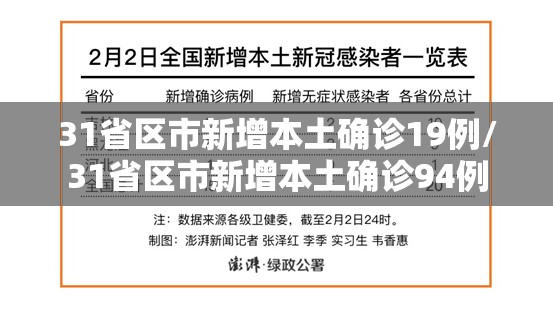 31省区市新增本土确诊19例/31省区市新增本土确诊94例