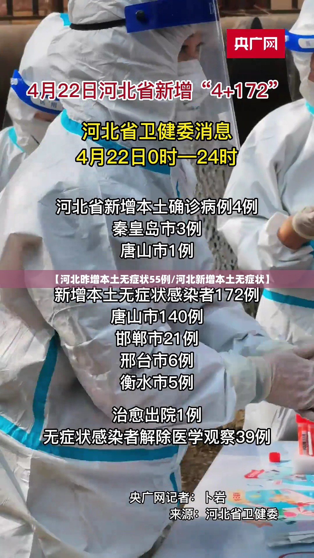 【河北昨增本土无症状55例/河北新增本土无症状】