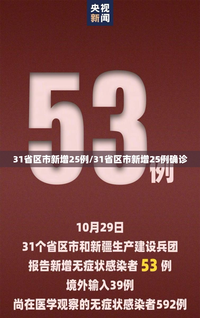 31省区市新增25例/31省区市新增25例确诊