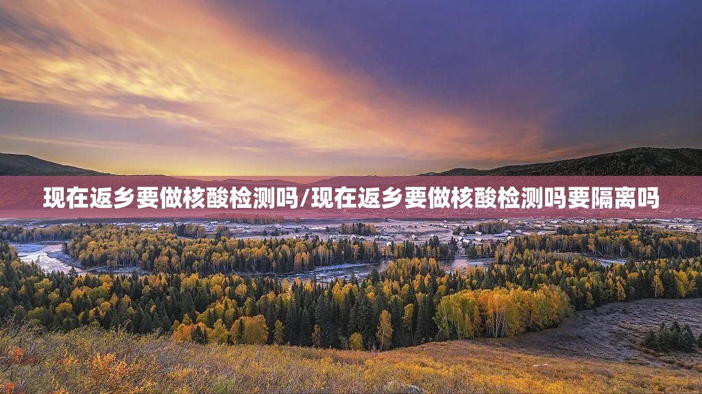 现在返乡要做核酸检测吗/现在返乡要做核酸检测吗要隔离吗