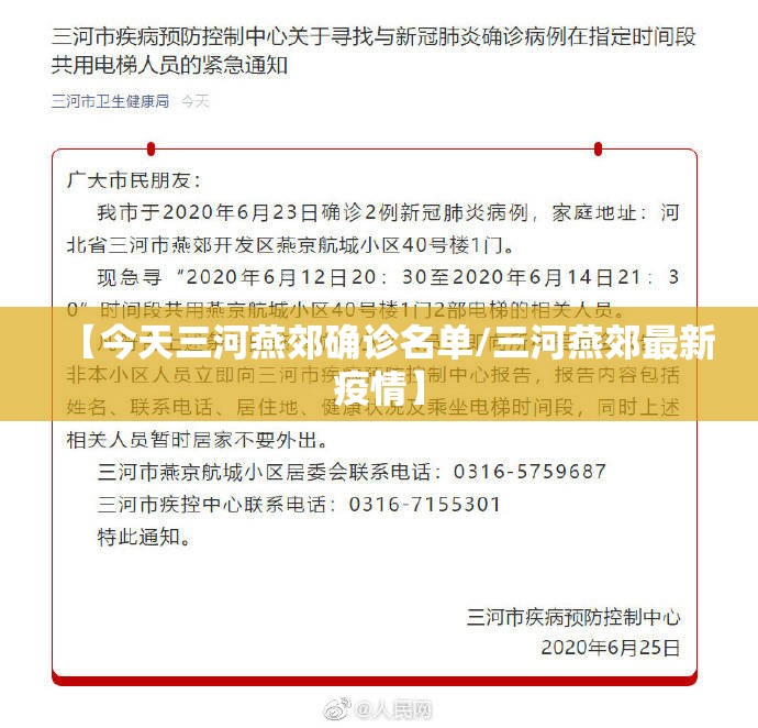 【今天三河燕郊确诊名单/三河燕郊最新疫情】