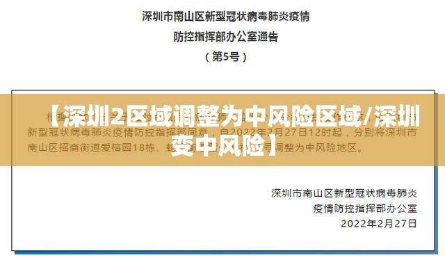 【深圳2区域调整为中风险区域/深圳变中风险】