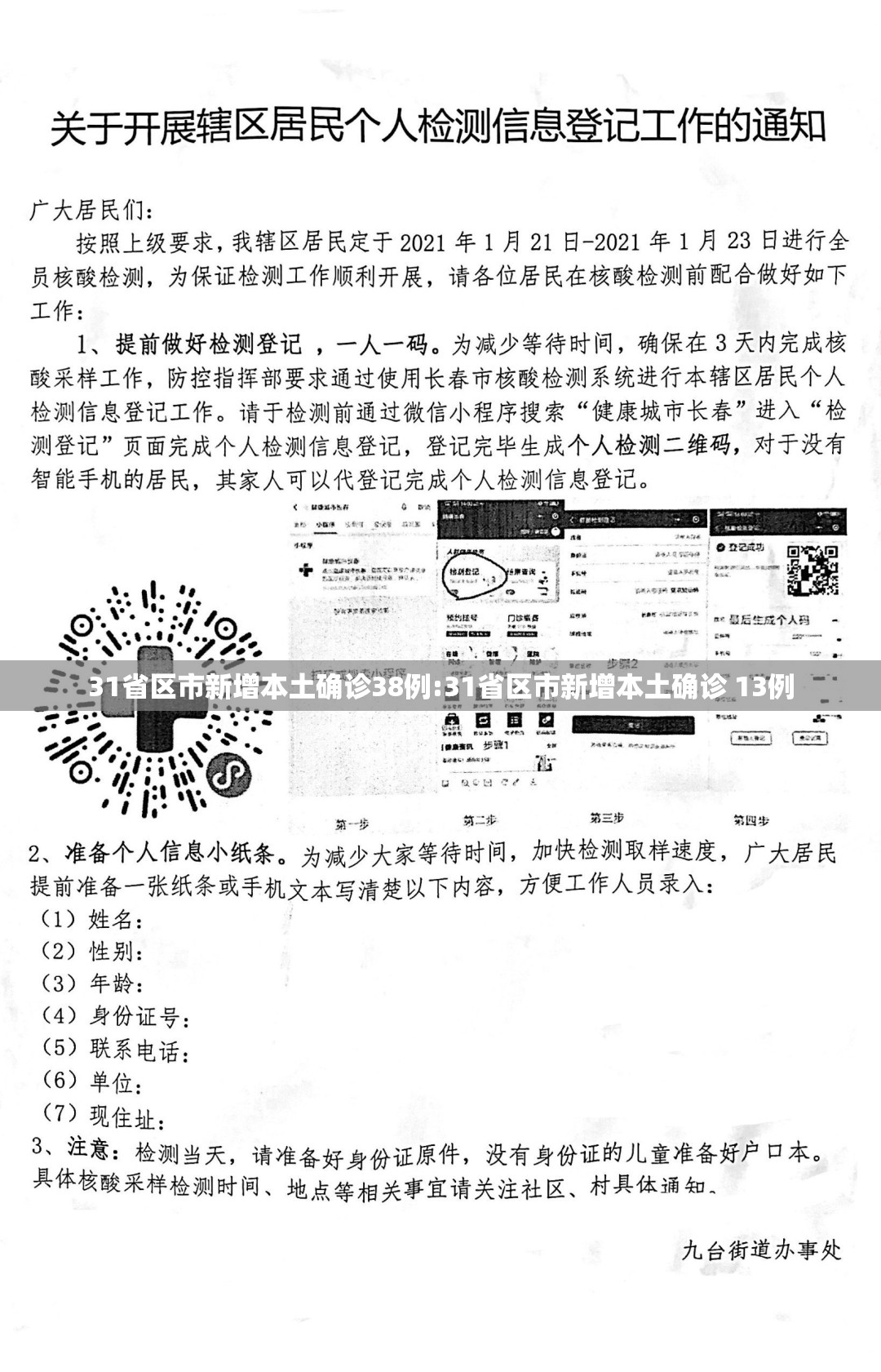 31省区市新增本土确诊38例:31省区市新增本土确诊 13例