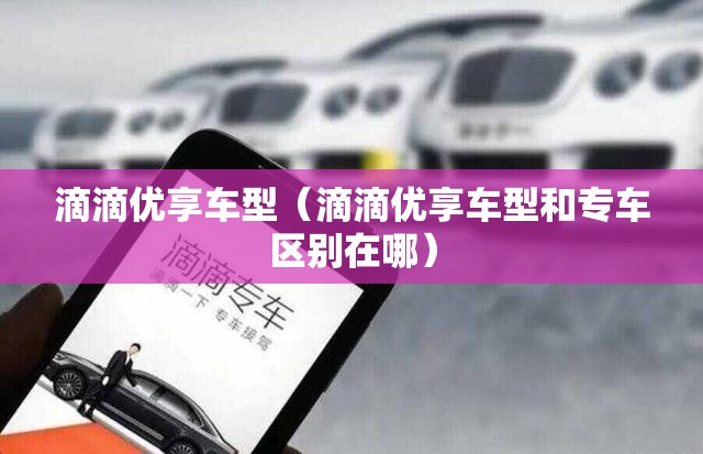 滴滴优享车型（滴滴优享车型和专车区别在哪）