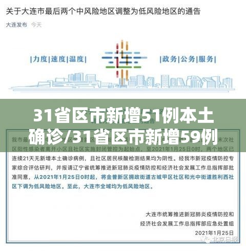 31省区市新增51例本土确诊/31省区市新增59例本土确诊病例