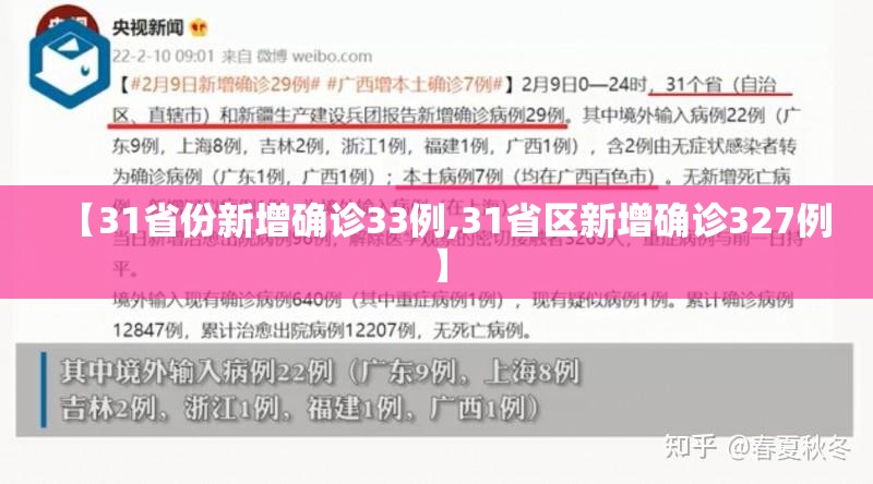 【31省份新增确诊33例,31省区新增确诊327例】
