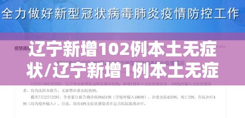 辽宁新增102例本土无症状/辽宁新增1例本土无症状行动轨迹