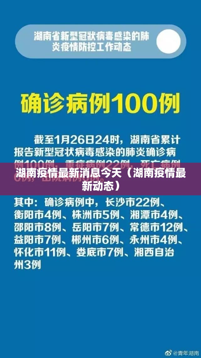湖南疫情最新消息今天（湖南疫情最新动态）