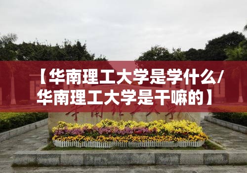 【华南理工大学是学什么/华南理工大学是干嘛的】 【华南理工大学是学什么/华南理工大学是干嘛的】