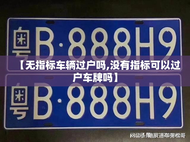 【无指标车辆过户吗,没有指标可以过户车牌吗】