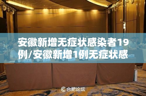 安徽新增无症状感染者19例/安徽新增1例无症状感染者是哪里的