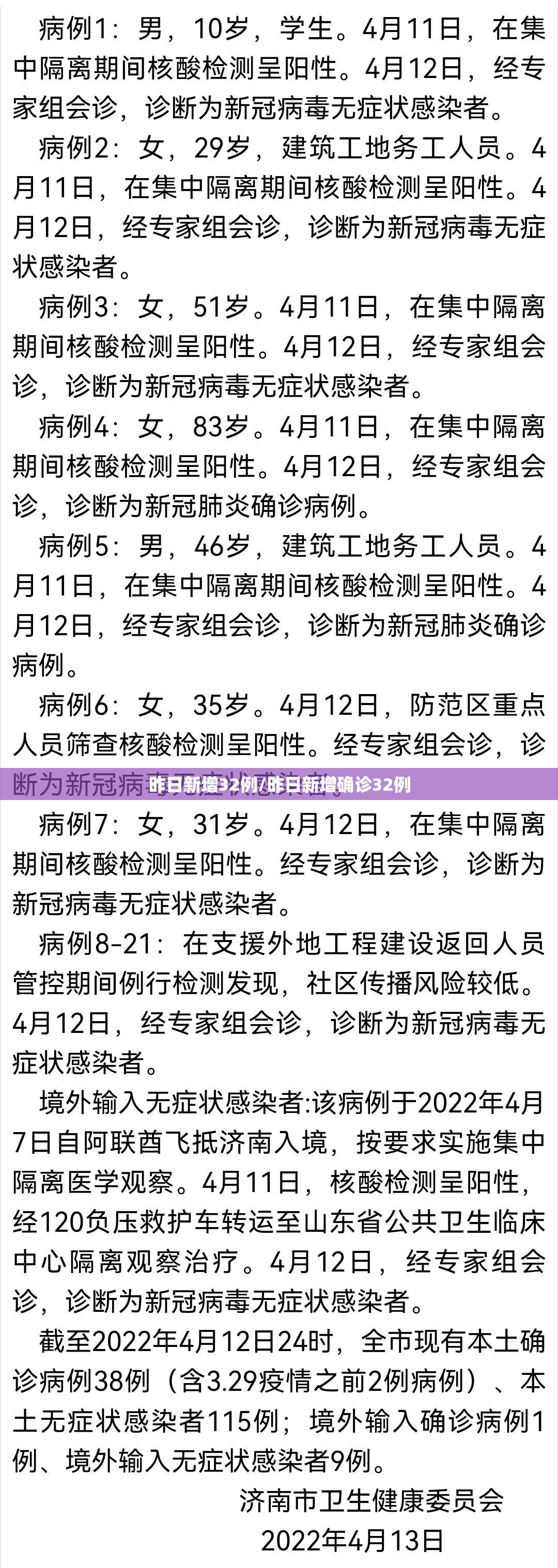 昨日新增32例/昨日新增确诊32例 昨日新增32例/昨日新增确诊32例