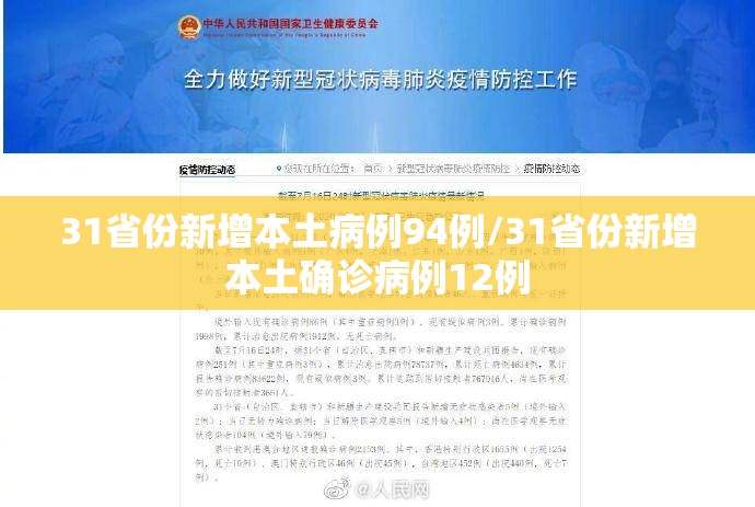 31省份新增本土病例94例/31省份新增本土确诊病例12例
