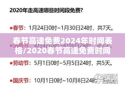 春节高速免费2024年时间表格/2020春节高速免费时间表最新 春节高速免费2024年时间表格/2020春节高速免费时间表最新