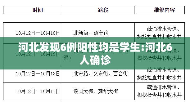 河北发现6例阳性均是学生:河北6人确诊 河北发现6例阳性均是学生:河北6人确诊
