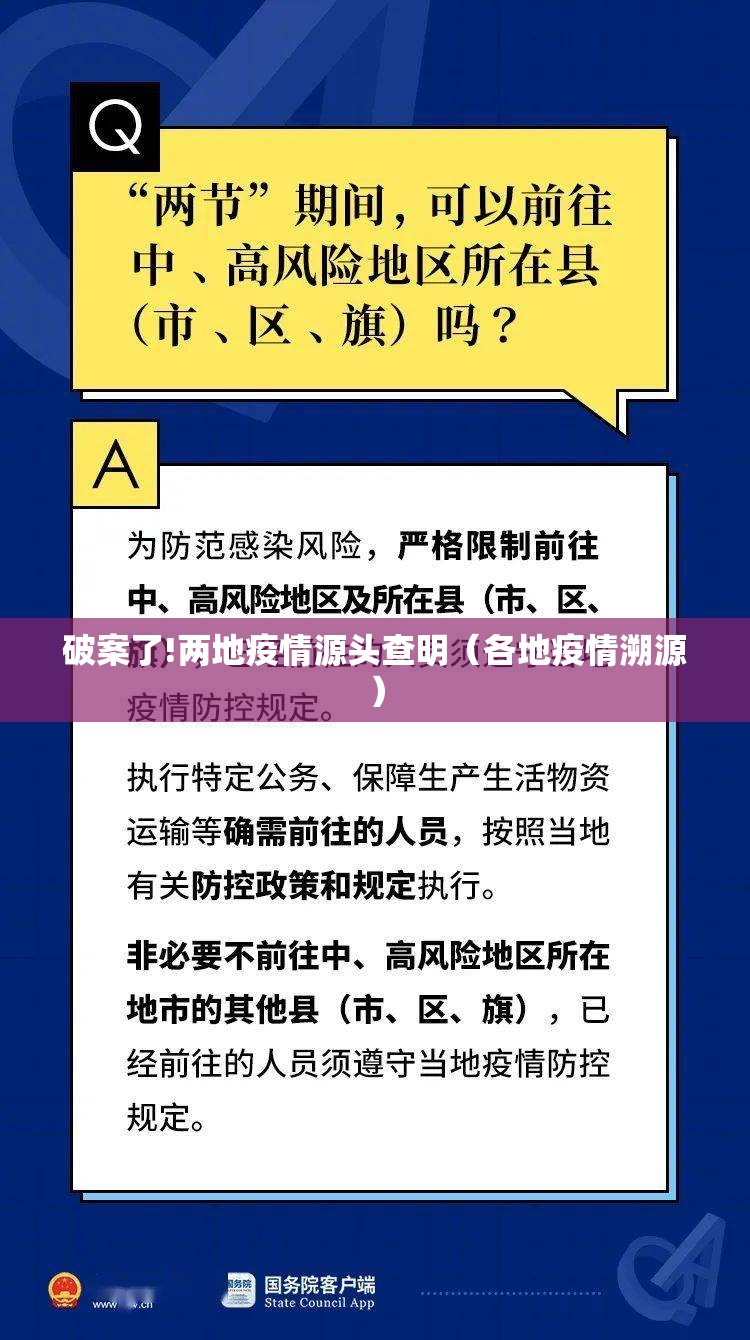 破案了!两地疫情源头查明(各地疫情溯源) 破案了!两地疫情源头查明(各地疫情溯源)