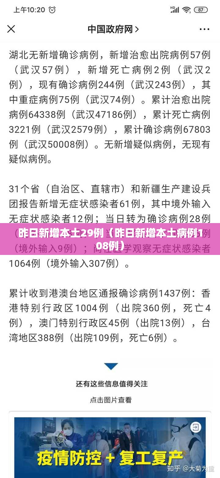 昨日新增本土29例(昨日新增本土病例108例) 昨日新增本土29例(昨日新增本土病例108例)
